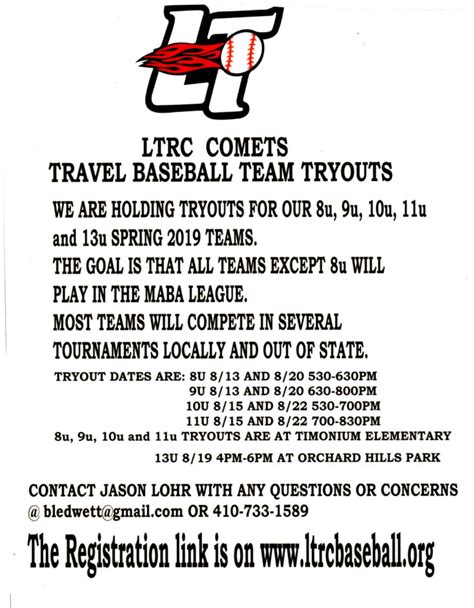 ltrc travel baseball