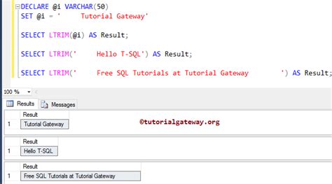 Ltrim In Oracle Sql Query