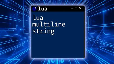 Lua New Line In String
