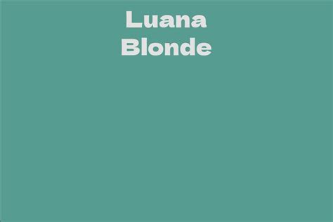 Luana Blonde