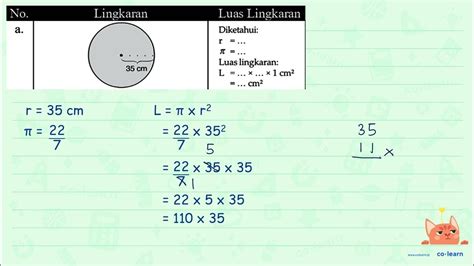 Perhitungan Luas Lingkaran dengan Jari-Jari 35 Cm