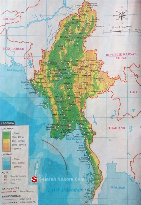 luas wilayah negara myanmar