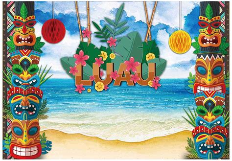 Unleash the Spirit of Aloha with Luau Tiki Background: The Ultimate Tropical Party Essential!