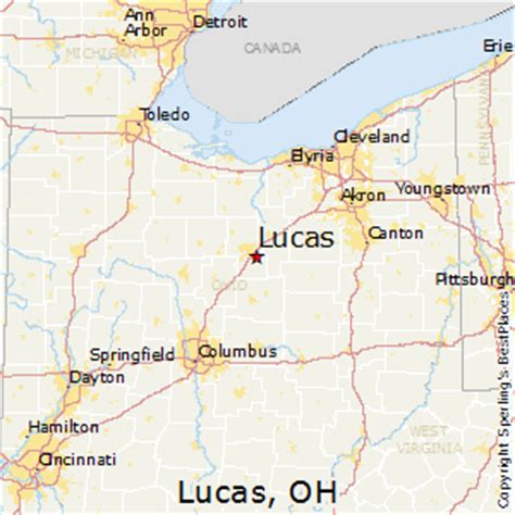 Lucas Ohio Map