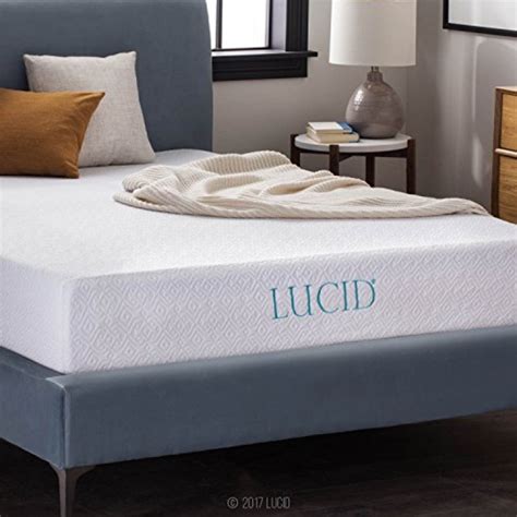 lucid 10 inch memory foam mattress queen size