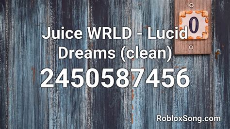 lucid dreams roblox id clean