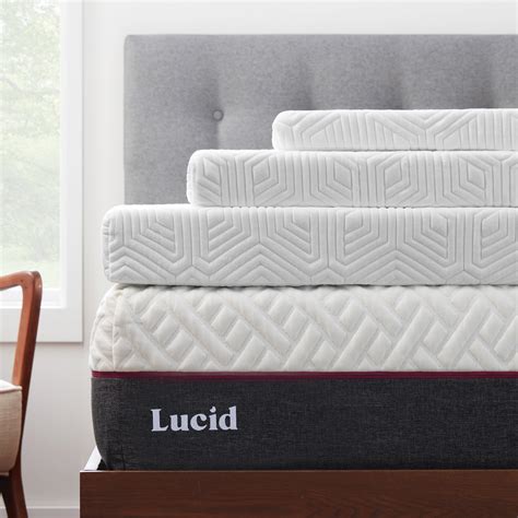 lucid memory foam mattress topper