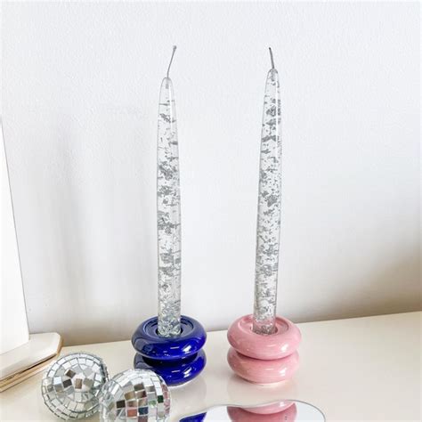 Lucite Taper Candles