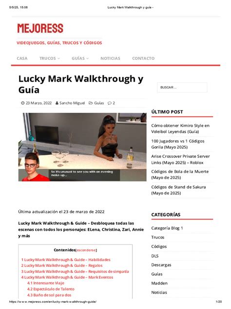 Lucky Mark Walkthrough