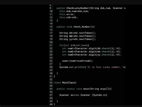 lucky number program in java isc