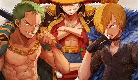 Zoro, Luffy, & Sanji One Piece Anime, One Piece ルフィ, One Piece Fanart
