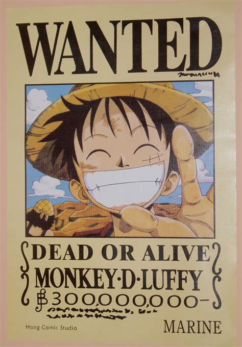 luffy wanted poster 300 million