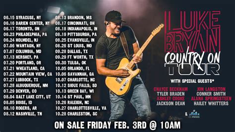 luke bryan country on tour schedule
