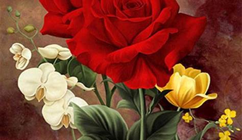 laman impianku...: Lukisan Bunga Ros