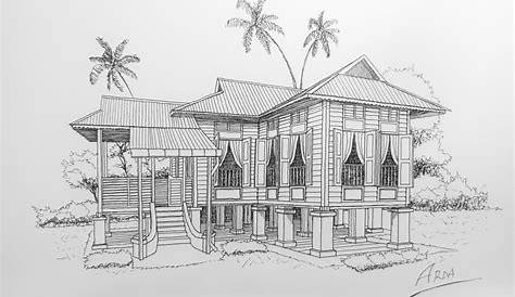 View Mewarnai Gambar Sketsa Rumah Sederhana Kartun Background