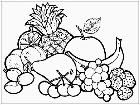 lukisan buah-buahan hitam putih