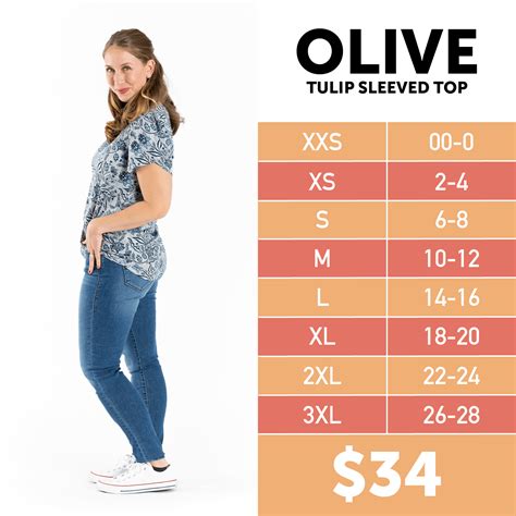 Lularoe Olive Size Chart