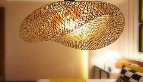 Luminaire Bambou Rotin En Osier Ombre Cap Plafond Creative