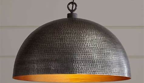 Luminaire Suspendu Dome Noir En Forme De Dôme à 1 Lumière Rosetta In