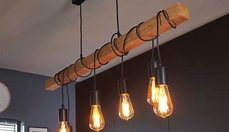 IWHD 10 têtes bois Vintage Lampe Loft Style industriel