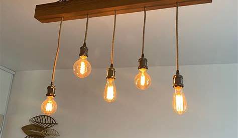 Luminaire Suspendu Poutre Bois Plafond Lampe En Salon Vintage