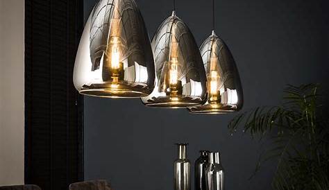 Luminaire Verre Suspension Vintage En Ambré 3 Lampes LUCKNOW