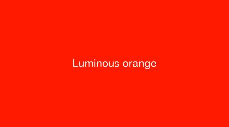 luminous orange code