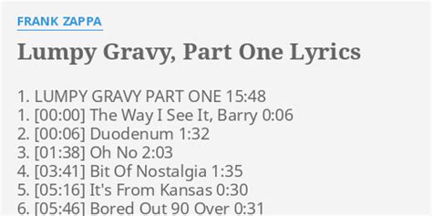 Lumpy Gravy Lyrics