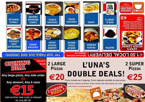 Luna Menu Dublin