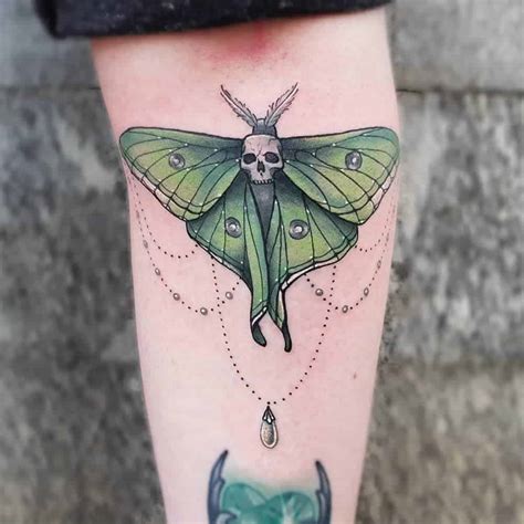 Lunar moth done by Cesar Cabrera, nite owl gallery tattoo San Diego IG