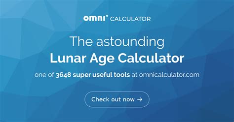 Lunar Age Calculator Usage