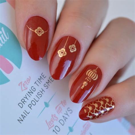 lunar new year nails