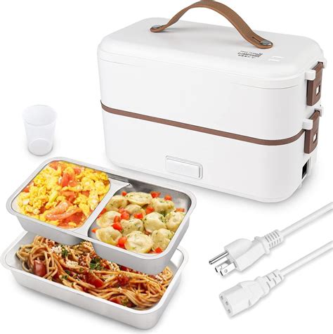 3 Layer 2L Portable Lunch Box Rice Cooker Steamer 220V Stainless Steel