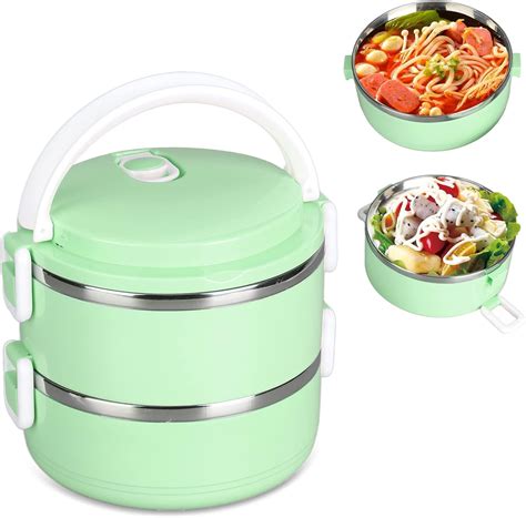 Perfect 2 Tiers Thermo Lunch Box Stainless Steel Everich