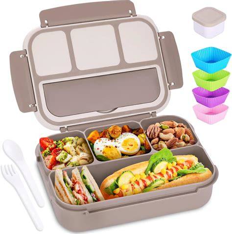 ZIONOR Bento Lunch Box (5 Compartment, Black) — Deals from SaveaLoonie!