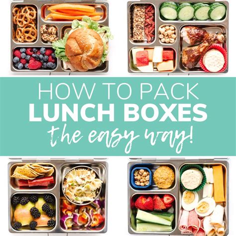 Lunch Box Recipes Menu 6 Days 6 Lunch Box Recipes easy to make
