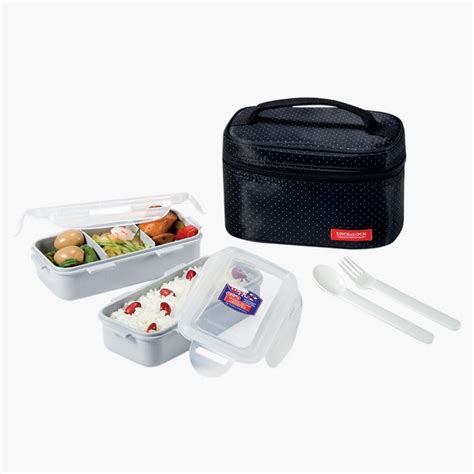 Lock & Lock 3Pcs Lunch Box Set With Red Bag by Lock 'N Lock Online