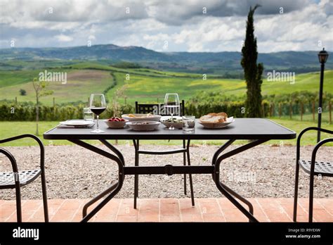 lunch view Tuscany