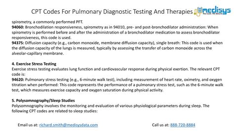 lung capacity test cpt code
