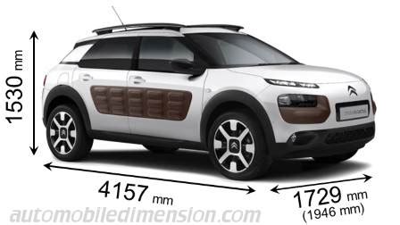 lunghezza citroen c4 cactus