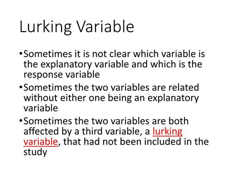 lurking variable examples statistics