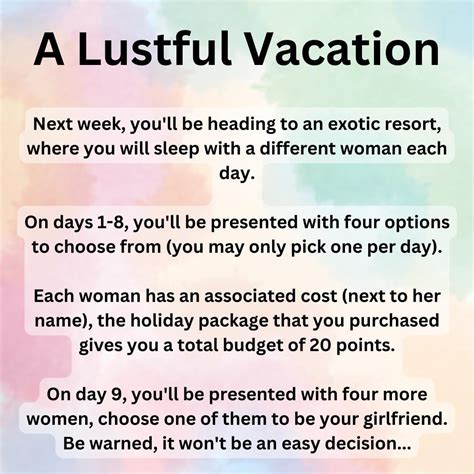 lustful vacation