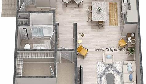 50 One “1” Bedroom Apartment/House Plans | Architecture & Design | One