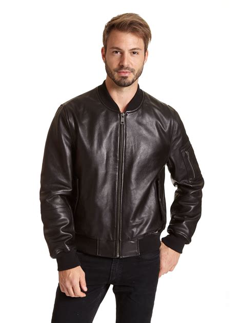 luxury leather bomber jacket