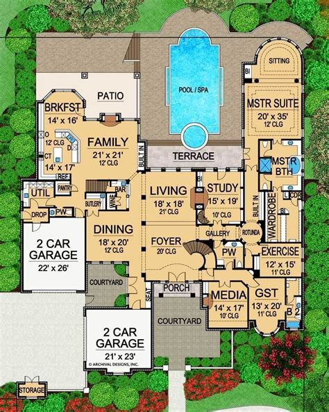 luxury modern mansion floor plans