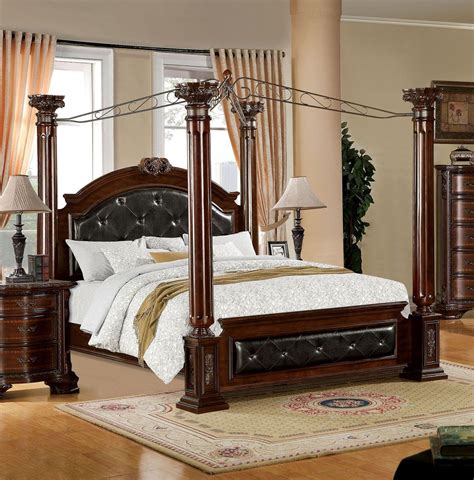 luxury queen bed frame with canopy