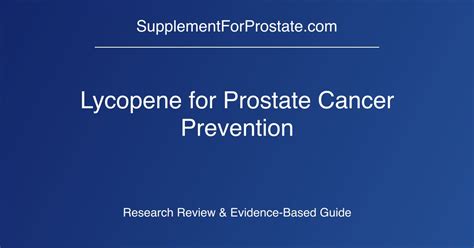 Lycopene And The Prostate