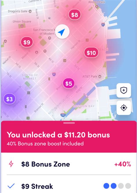 lyft bonus zones
