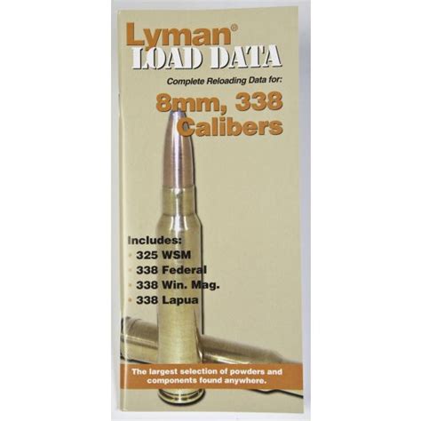 Lyman Load Data8mm 338 Calibers