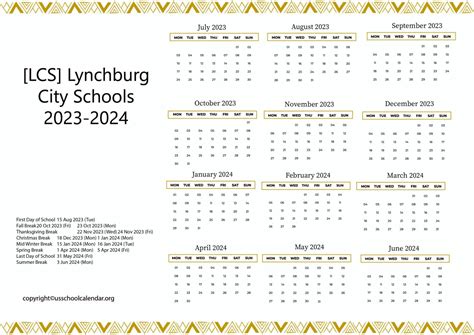 Lynchburg City Schools Calendar 2024